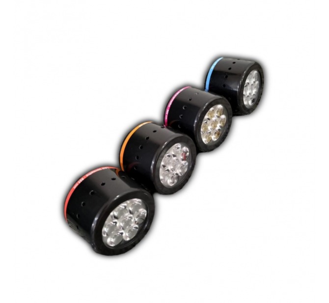 Dermovac Ledshape 2.1 Bioset - clusters de LED nas cores vermelho, âmbar, rosa e azul