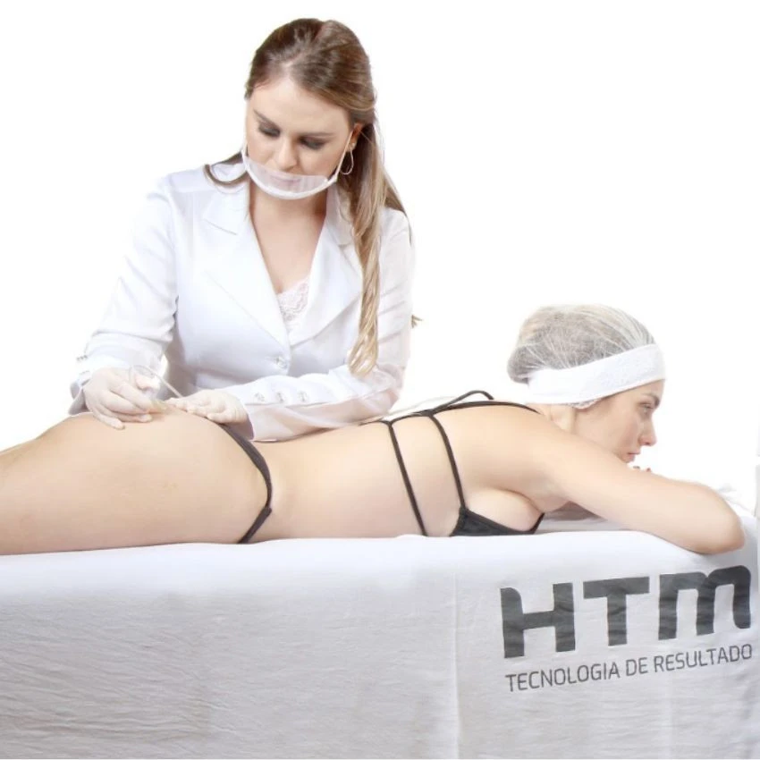 Aplicação corporal de carboxiterapia com o Pluria HTM